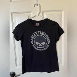 Harley-Davidson Black Tee with Skull Graphic